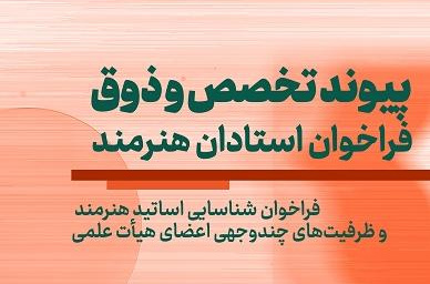شناسایی استادان هنرمند و ظرفیت‌های علمی-فرهنگی اعضای هیأت علمی